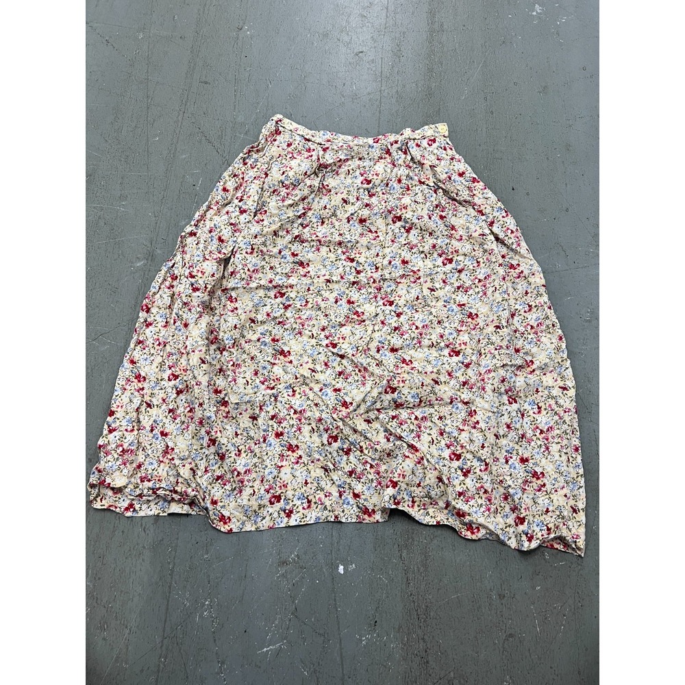 Pendleton Midi Skirt Womens 12 Multi Floral Tiered A-Line Cottagecore Prairie‎